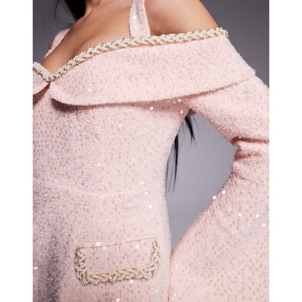 Lavish Alice Sequin Boucle Midi Dress - Picture 3 of 9